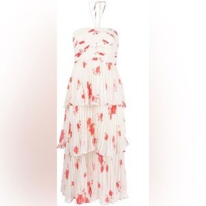 Self Portrait floral pleated dress